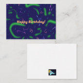 ハッピーバースデー紙吹雪 ノートカード (正面/裏面)