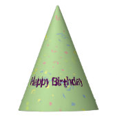 ハッピーバースデー紙吹雪 パーティーハット (正面)