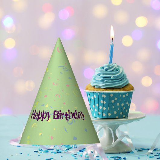 ハッピーバースデー紙吹雪 パーティーハット