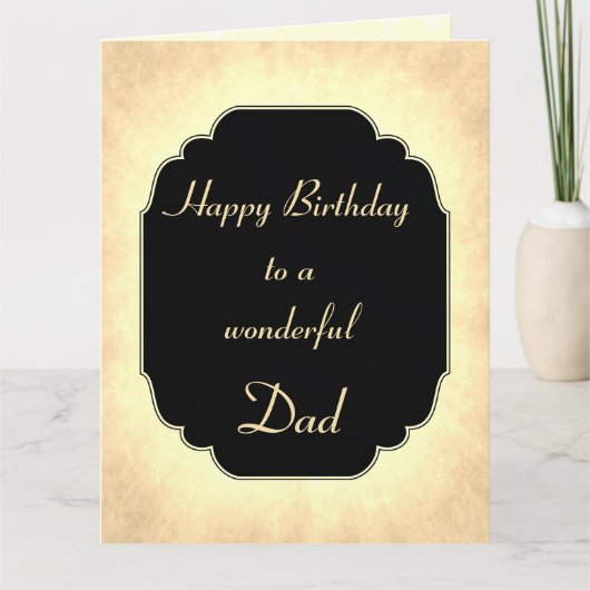 ハッピーバースデー素晴らしいパパ挨拶 カード (正面)