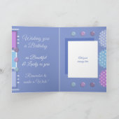 ハッピーバースデー素晴らしい友人パープル カード (内部)