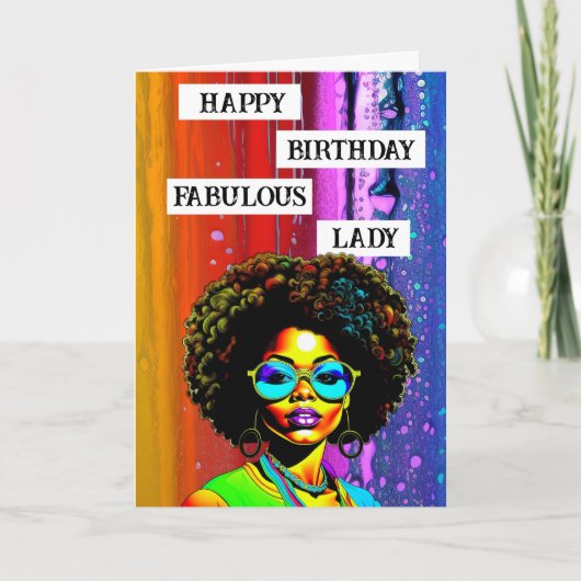 ハッピーバースデー素晴らしい女性 カード (正面)