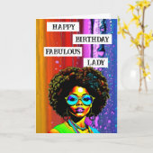 ハッピーバースデー素晴らしい女性 カード (黄色い花)