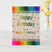 ハッピーバースデー素晴らしアンクルカード カード (黄色い花)