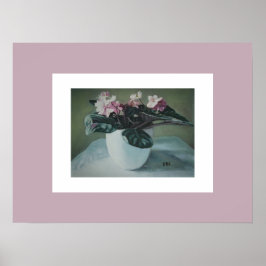 ハッピーバースデー素晴らしアートヴィンテージピンクの花 ポスター