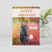ハッピーバースデー素晴らしゴルファーバッグ及びクラブ誕生日 (スタンド正面)