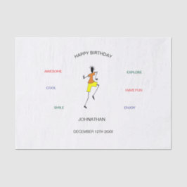 ハッピーバースデー素晴らしダンス移動 薄葉紙