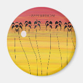 ハッピーバースデー素晴らしトロピカルサンセット マグネット (正面)