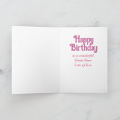 ハッピーバースデー素晴らしニーチェペンギンピンクバレリーナ カード (内部)