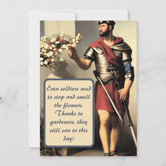 ハッピーバースデー素晴らし庭師!誕生日カード 招待状 (正面)