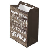 ハッピーバースデー素晴らし甥の抱き枕 ミディアムペーパーバッグ (正面アングル)