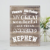 ハッピーバースデー素晴らし甥 カード (スタンド正面)