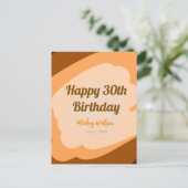 ハッピーバースデー素朴な木製ハロウィーン秋b ポストカード (スタンド正面)