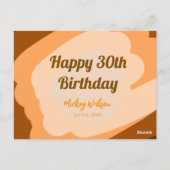 ハッピーバースデー素朴な木製ハロウィーン秋b ポストカード (裏面)