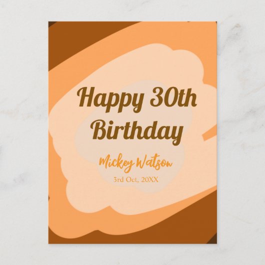 ハッピーバースデー素朴な木製ハロウィーン秋b ポストカード (正面)