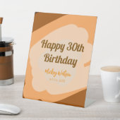 ハッピーバースデー素朴な木製ハロウィーン秋b 台座サイン (インサイチュ)