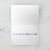 ハッピーバースデー紫サイパーティー動物 カード (内部)