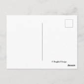 ハッピーバースデー紫パンジー花boho ポストカード (裏面)