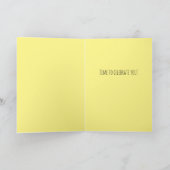 ハッピーバースデー紫フローラ陽気ガーリー カード (内部)