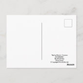 ハッピーバースデー紫ヴィンテージ絵を描の花の芸術 ポストカード (裏面)