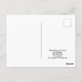 ハッピーバースデー紫ヴィンテージ絵画の花の芸術 ポストカード (裏面)