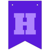 ハッピーバースデー紫色のバルーンパーティー写真 バンティングフラッグ (第2の旗)