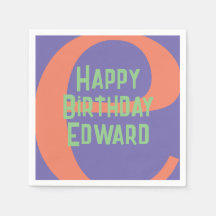 ハッピーバースデー紫色コーラルミントパーティー