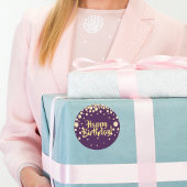 ハッピーバースデー紫金ゴールドダイヤモンド ラウンドシール