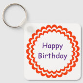 ハッピーバースデー紫 キーホルダー (正面)