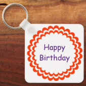 ハッピーバースデー紫 キーホルダー (正面)
