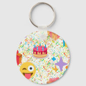 ハッピーバースデー絵文字 キーホルダー (正面)