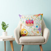 ハッピーバースデー絵文字 クッション (椅子)