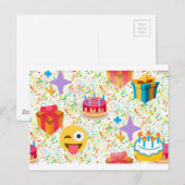 ハッピーバースデー絵文字 ポストカード (正面/裏面)