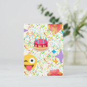 ハッピーバースデー絵文字 ポストカード (スタンド正面)