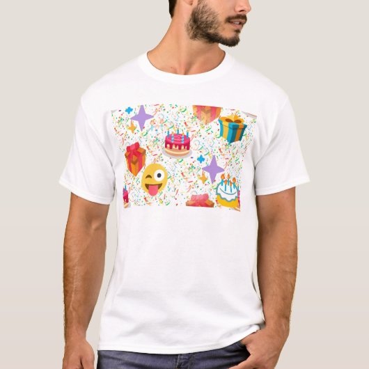 ハッピーバースデー絵文字 Tシャツ (正面)