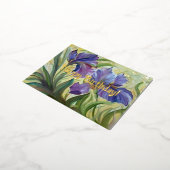 ハッピーバースデー絵画のロマンチックな虹彩 箔シーズンポストカード (回転した状態)