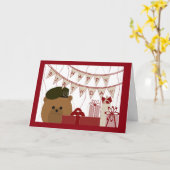 ハッピーバースデー緑ベレー軍兵士！ カード (黄色い花)