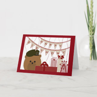 ハッピーバースデー緑ベレー軍兵士！ カード