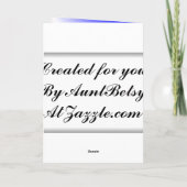 ハッピーバースデー縦型カードテンプレート カード (裏面)