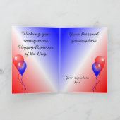 ハッピーバースデー縦型カードテンプレート カード (内部)