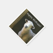 ハッピーバースデー羊 スタンダードカクテルナプキン (角)