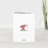 ハッピーバースデー美しいハミングバード サンキューカード (裏面)