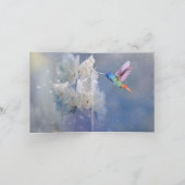 ハッピーバースデー美しいハミングバード サンキューカード (内部)