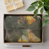 ハッピーバースデー美しい黄色の花、蝶 薄葉紙 (ギフト)