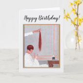 ハッピーバースデー美容師 カード (黄色い花)