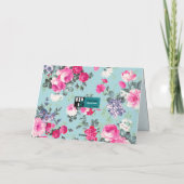 ハッピーバースデー美。花と蝶 カード (裏面)