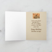 ハッピーバースデー義理の兄リスおもしろいルのユーモア カード (内部)