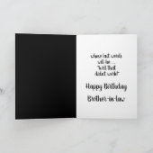 ハッピーバースデー義理の兄弟のユーモア カード (内部)