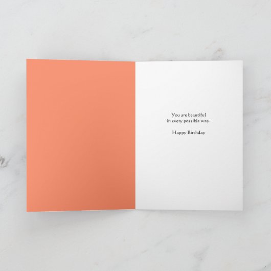 ハッピーバースデー義理の妹の美しい桃の色 シーズンカード (内部)