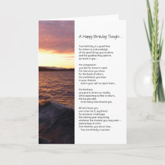 ハッピーバースデー考え... カード